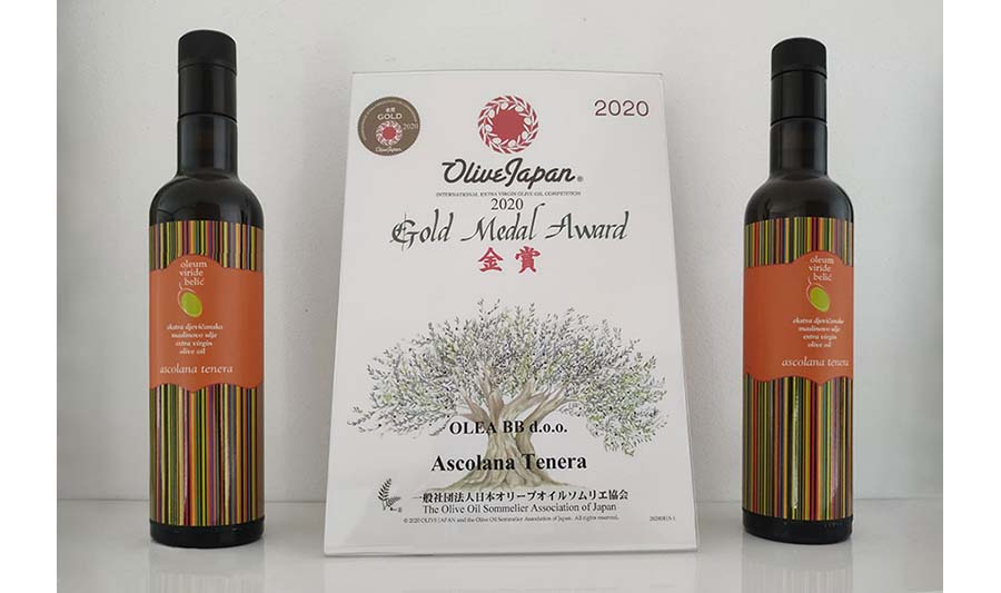 Oleum Viride Belić Ascolana Tenera – zlatna medalja Olive Japan 2020